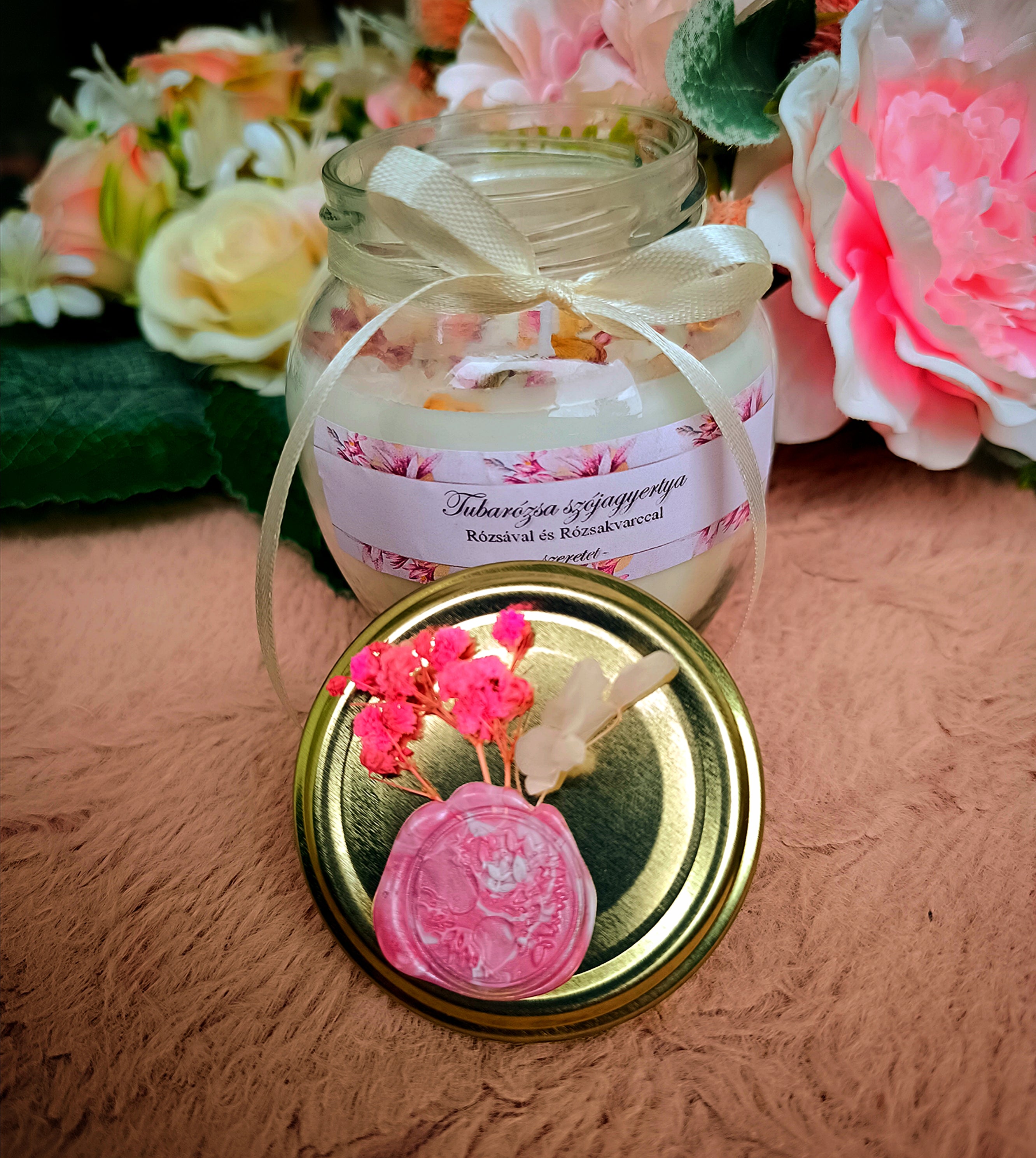 Tubarózsa szeretet ásvány szójagyertya